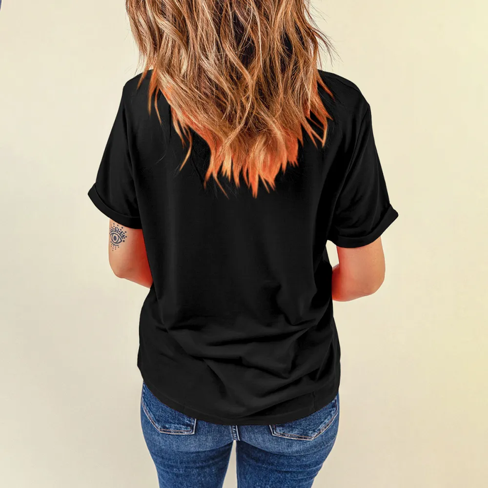 Man I Feel Like A Mama Print Round Neck Short Sleeve T-Shirt