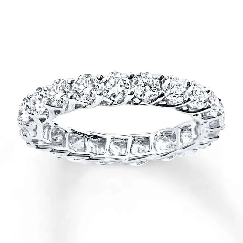 Diamond Eternity Ring 2 ct tw Round-cut 14K White Gold