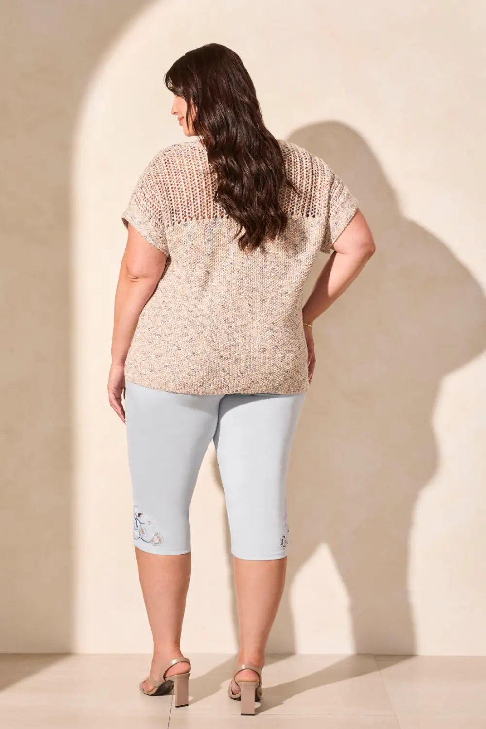 Slub Knit Short-Sleeve Boat Neck Sweater-Scubablue