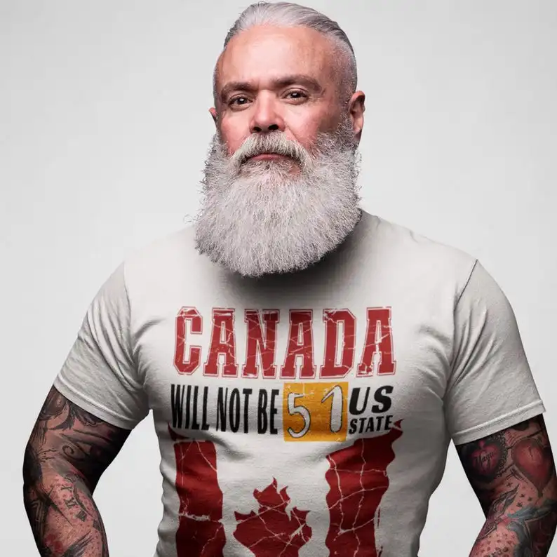 Canada Will Not Be 51st State T-Shirt | Bold Patriotic Canadian Flag Tee | Vintage Distressed Design | Stand for Canadian Independence