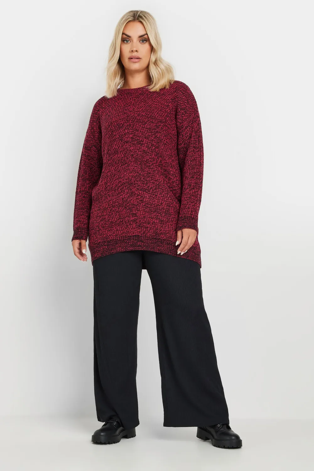 YOURS Curve Pink Essential Knitted Jumper