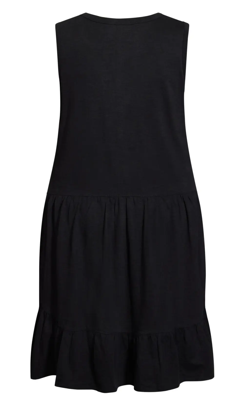 Evans Navy Black Dipped Frill Hem Midi Dress