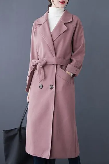 Hepburn Style Solid Over The Knee Coat