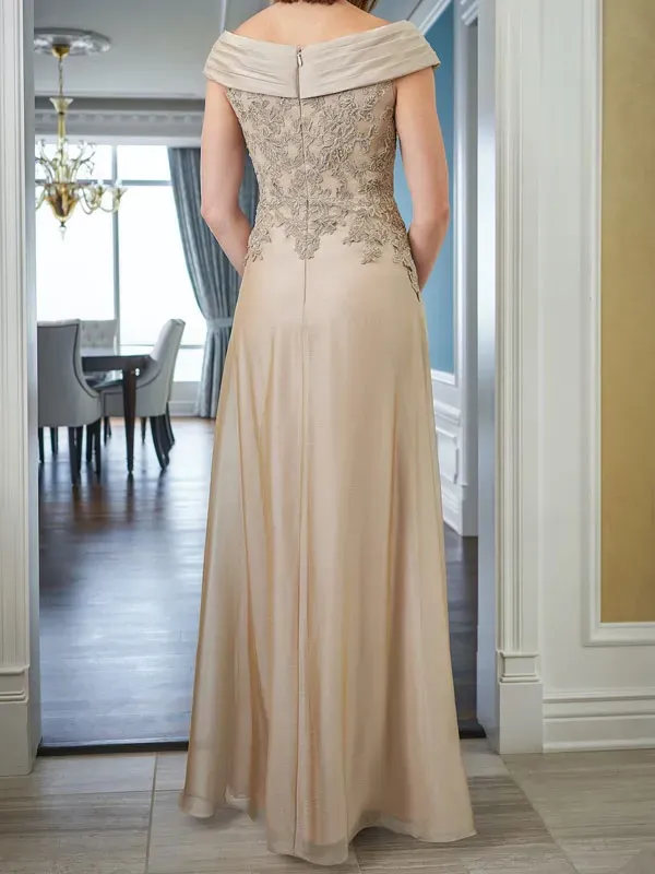 Elegant Lace V Neck Style Low Waist Slim Fit Women's Evening Dress