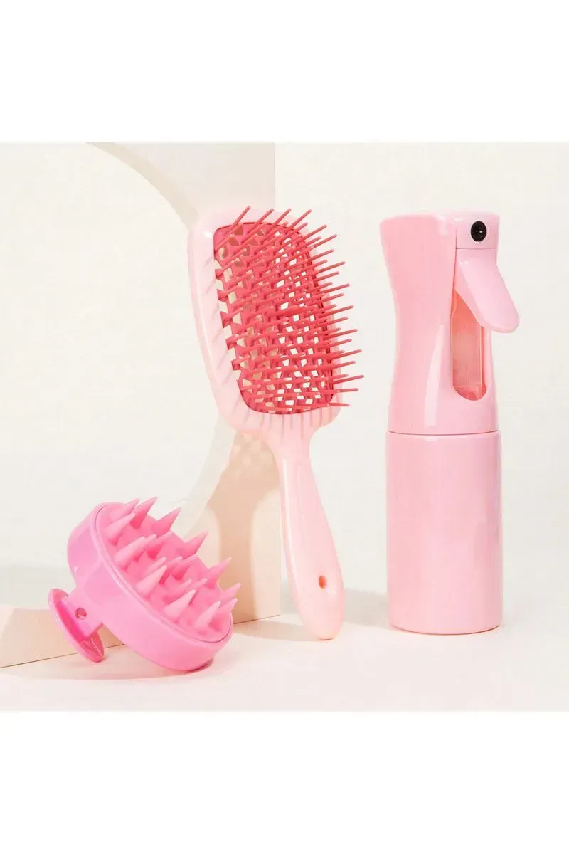 Women's Home Use Straight Hair Curly Hollow Comb Set