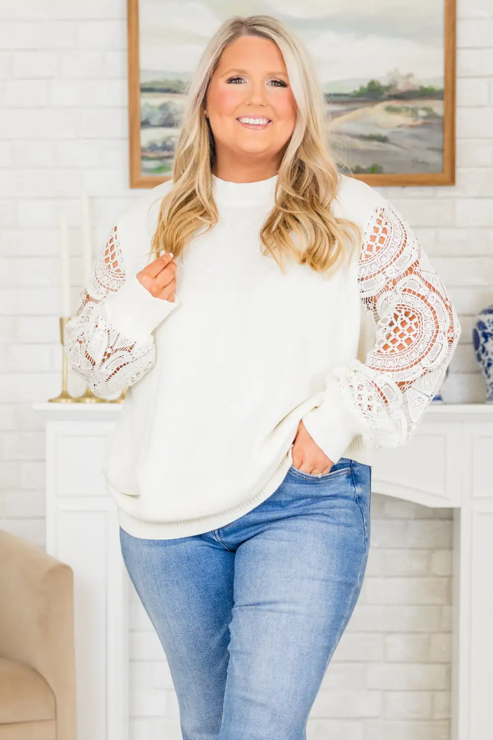 Making Time Sweater, White