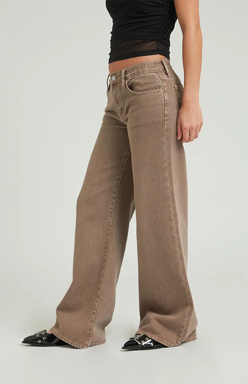 PacSun Brown Low Rise Extreme Baggy Jeans