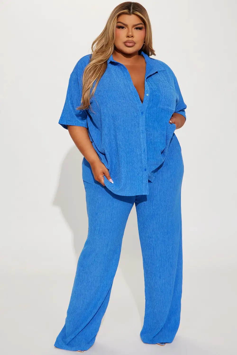 Vacay Vibes Pant Set - Blue