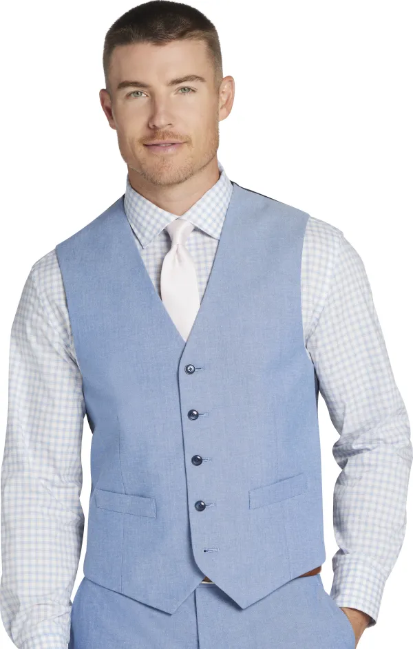 Tommy Hilfiger Modern Fit Cotton Blend Suit Vest