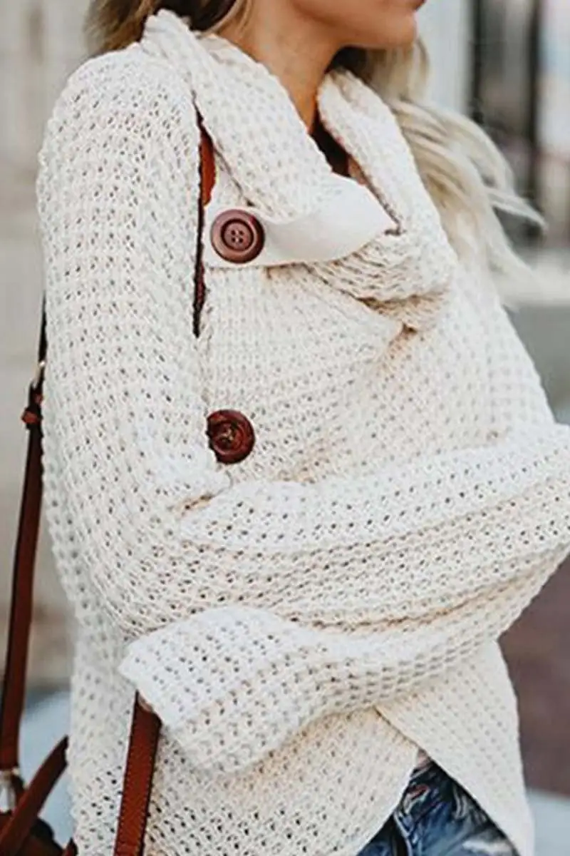 Irregular Winter Shawl Sweater