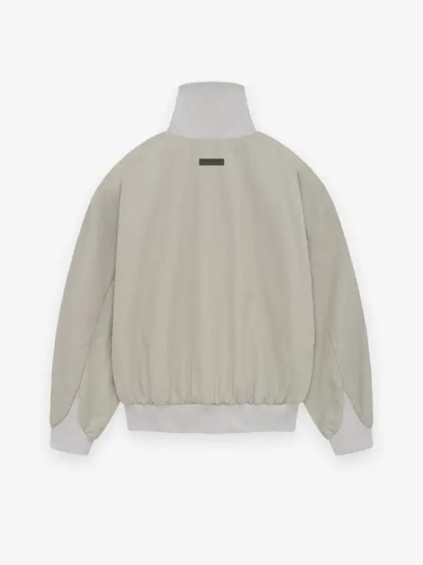 Washed Nylon Half Zip Track Jacket