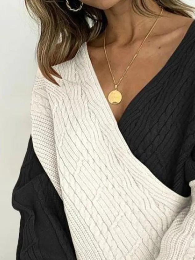 Wool/Knitting Loosen Guipure Sweater