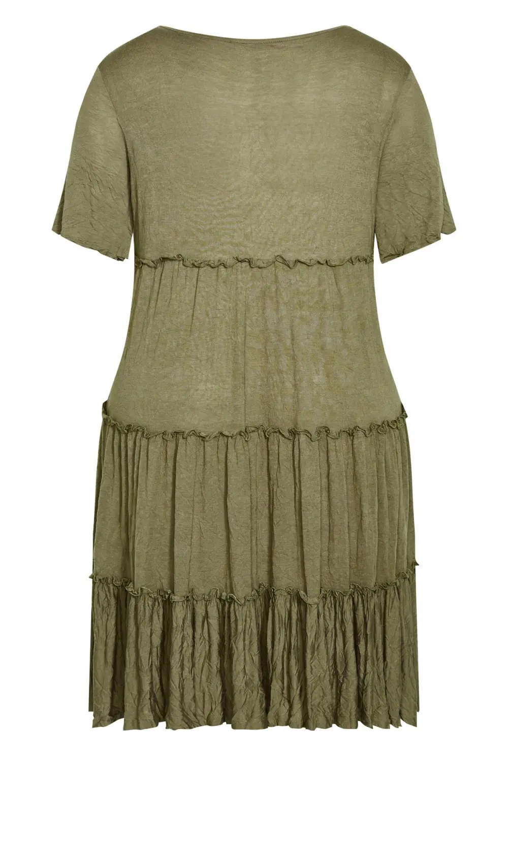 Evans Khaki Tiered Midaxi Dress