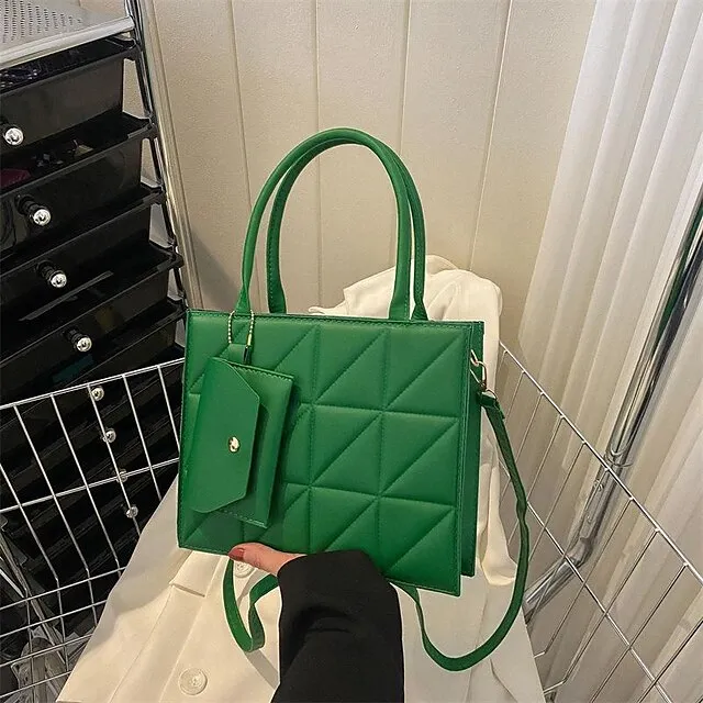 Women's Handbag Crossbody Bag PU Leather Daily Durable Black White Blue