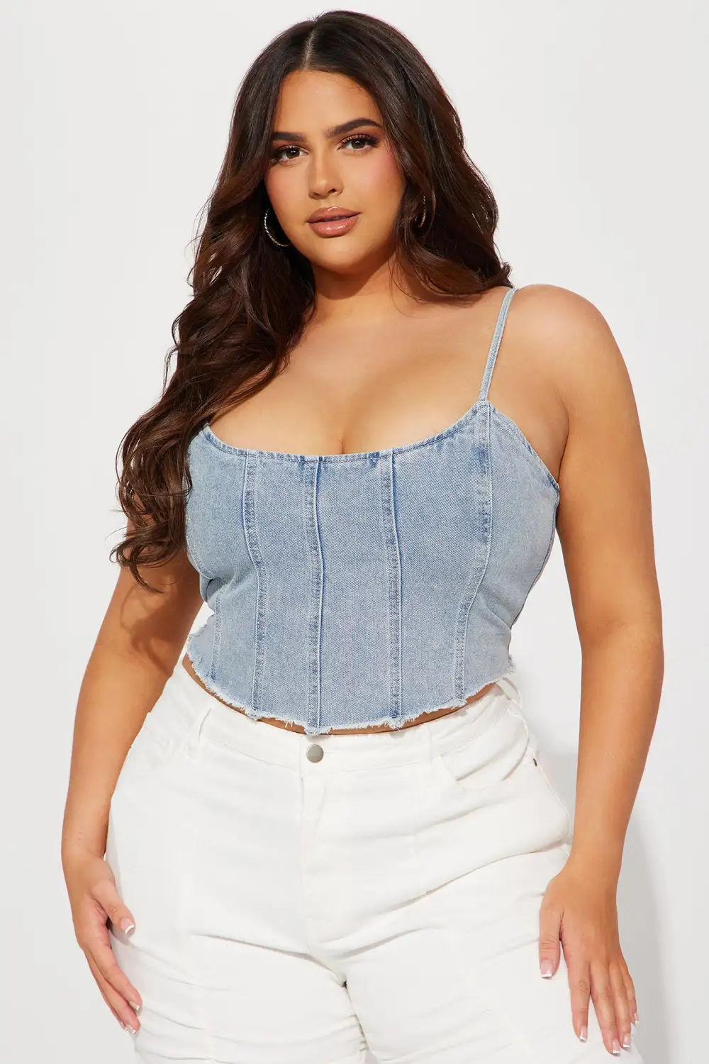 Zayla Denim Top - Light Wash