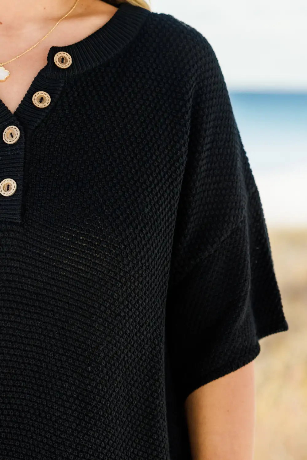 Off In Paradise Sweater Set, Black