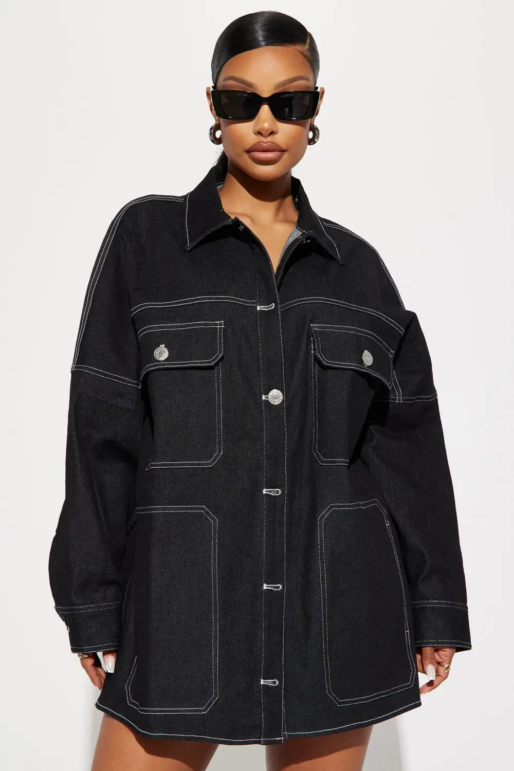 Super Babe Denim Skirt Set - Black Wash