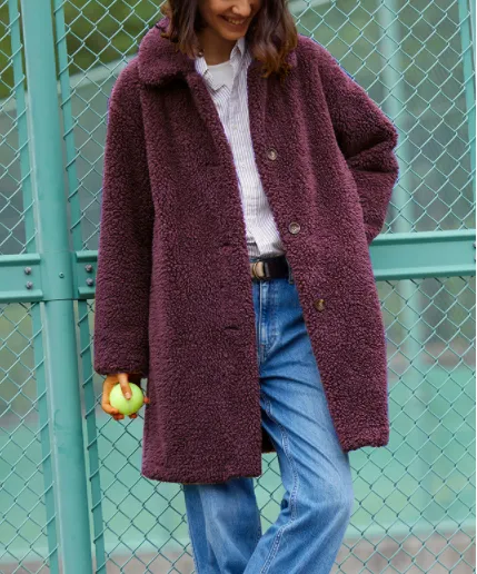 Winter plush coat coat colorful warm coat