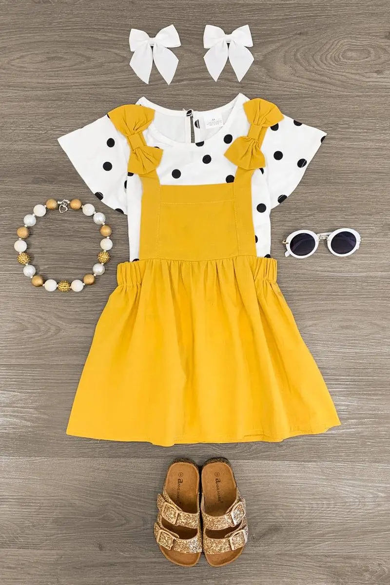 Polka Dot Jumper Dress Set