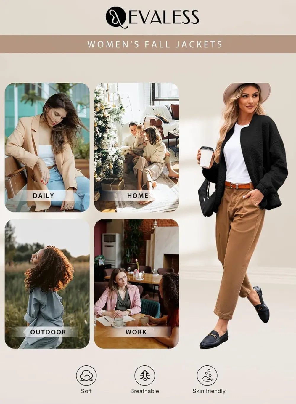 Jackets for Women Spring Fashion 2025 Cute Jacquard Coats Lightweight Zip Up Jackets Dressy Casual