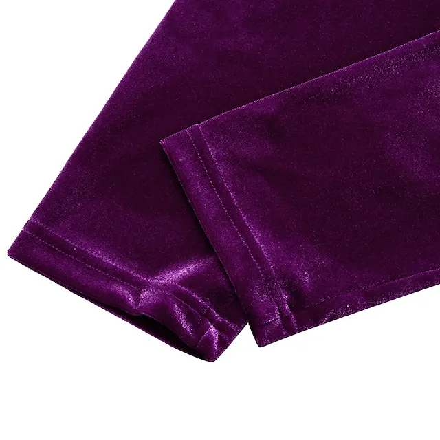 Women‘s Velvet Dress Shift Dress Caftan Dress Long Dress Maxi Dress Green Black Purple Long Sleeve Pure Color Pocket Winter Fall Spring Crew Neck Mature Winter Dress Daily Vacation 2023