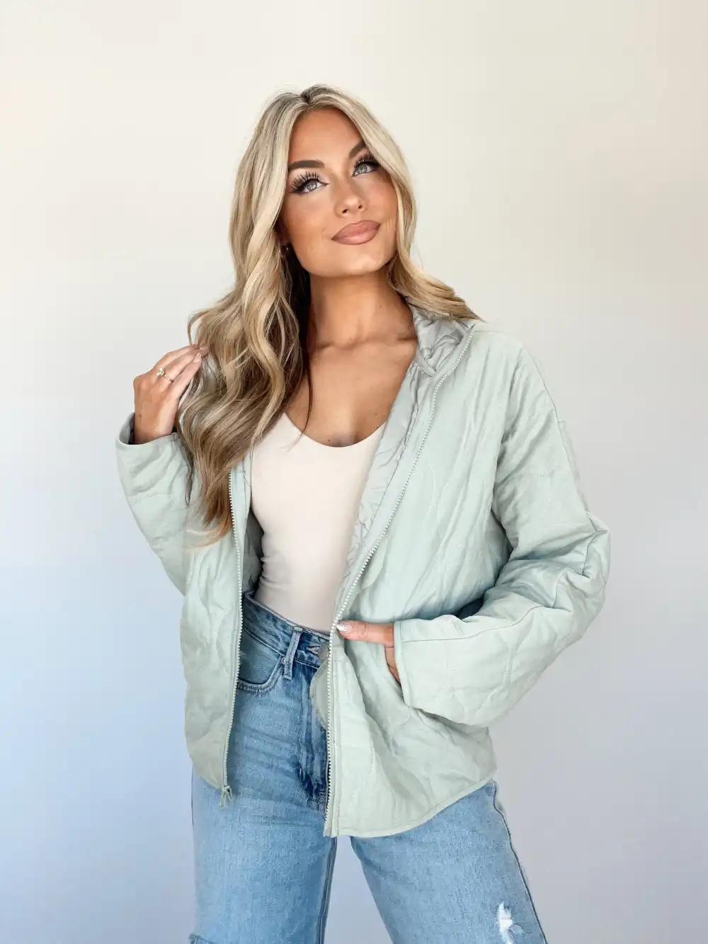 Sage Wanderlust Quilted Jacket