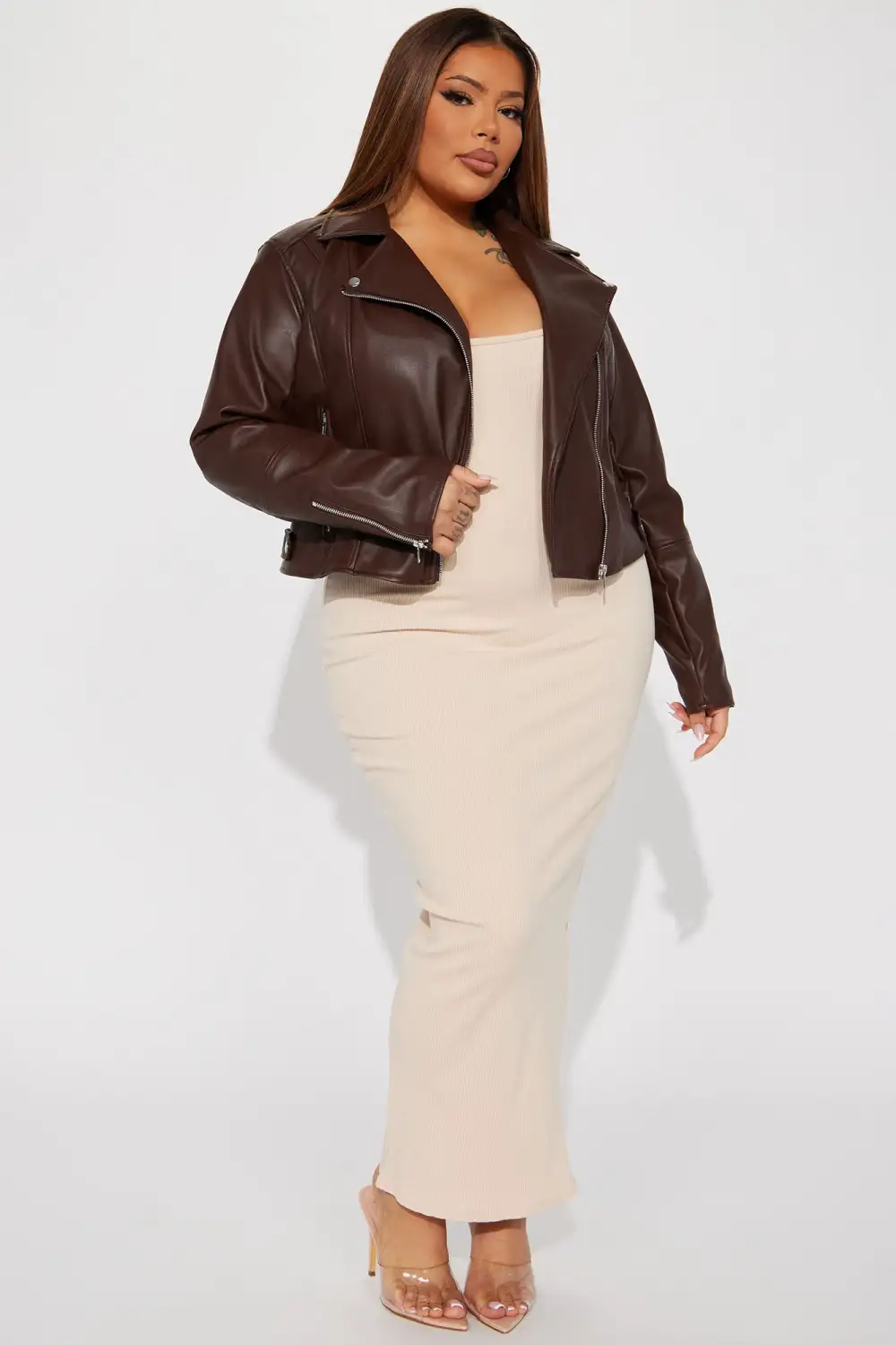 Never Average Moto Jacket - Brown