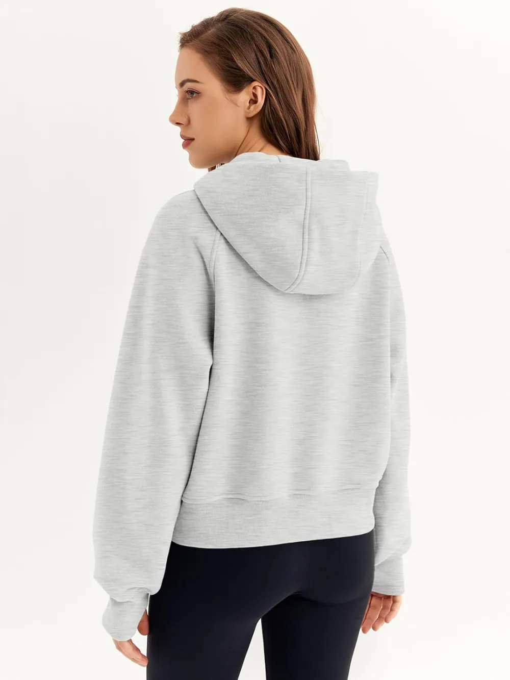 Womens Zip Up Hoodies Fleece Jackets Oversized Sweatshirts Fall Fashion Outfits 2024 Sweaters Winter Clothes