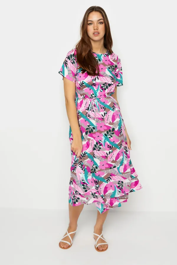 LTS Tall Pink Floral Print Maxi Dress