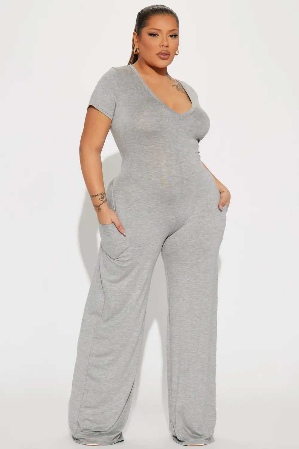 Perfect Weekend Jumpsuit - Heather Grey