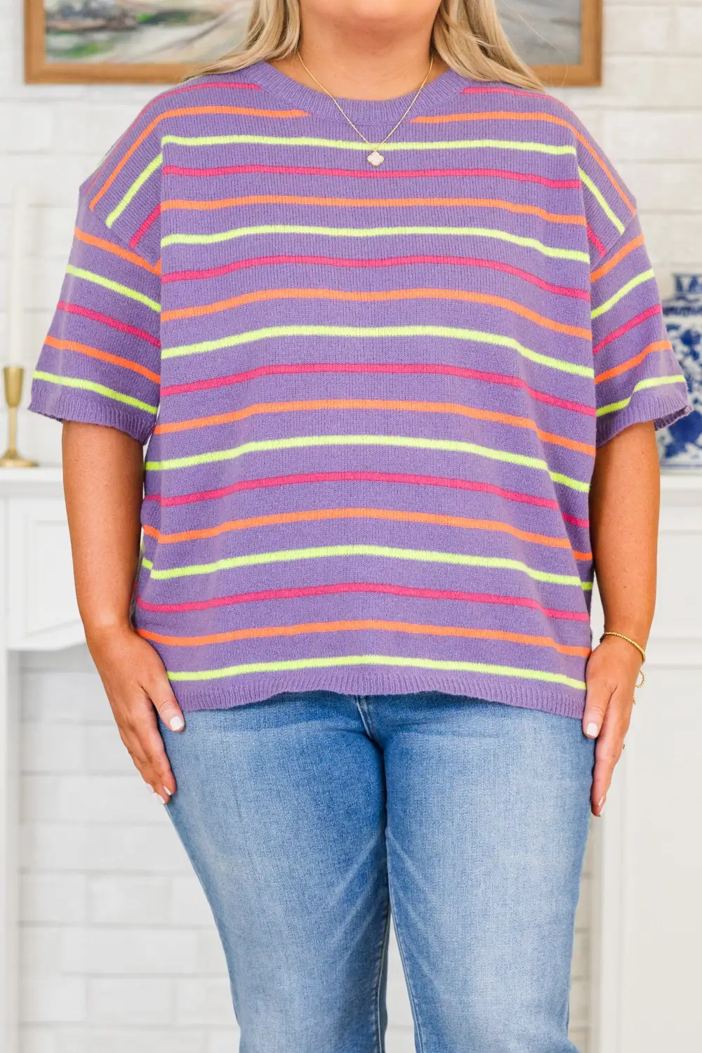 Meet You At Noon Sweater, Purple