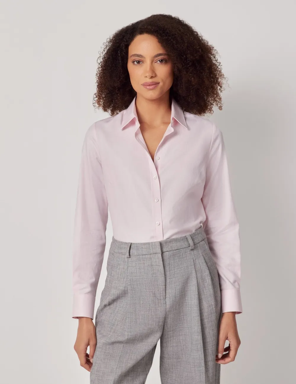 Twill Cotton Semi-Fitted Shirt