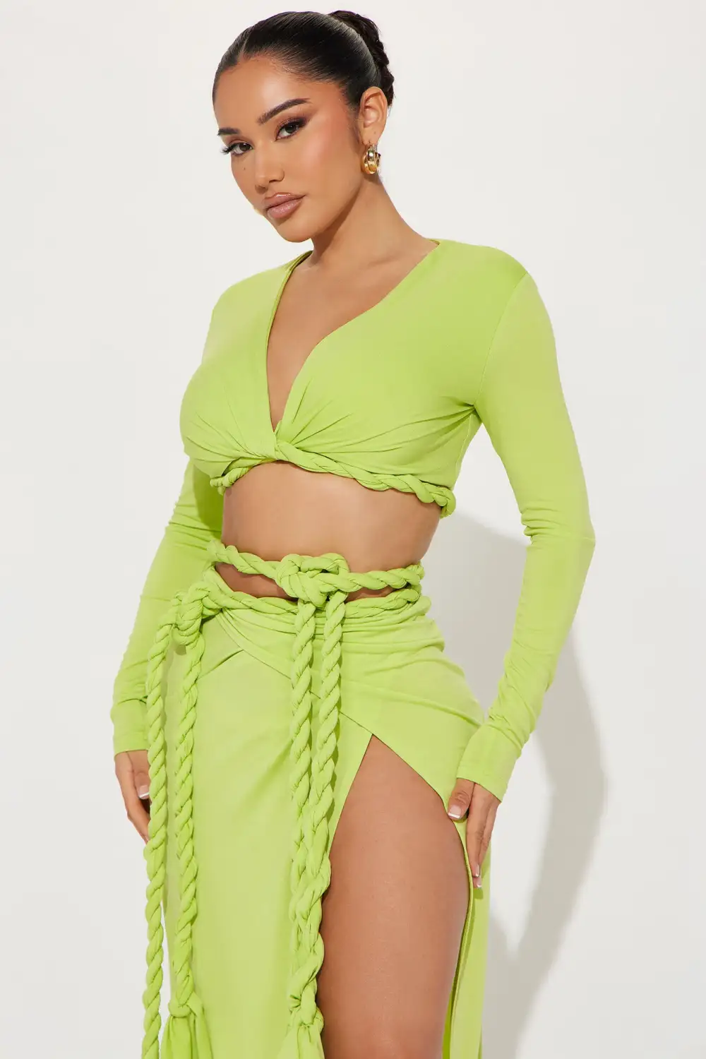 Reina Rope Skirt Set - Lime