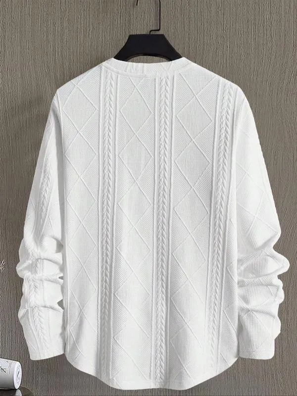Men's Detail Textured Knit Sweater