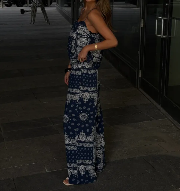 Paisley Print Sleeveless Tank Top