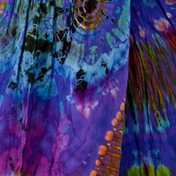 Womens Bohemian Tie Dye Patterns Loose Pants
