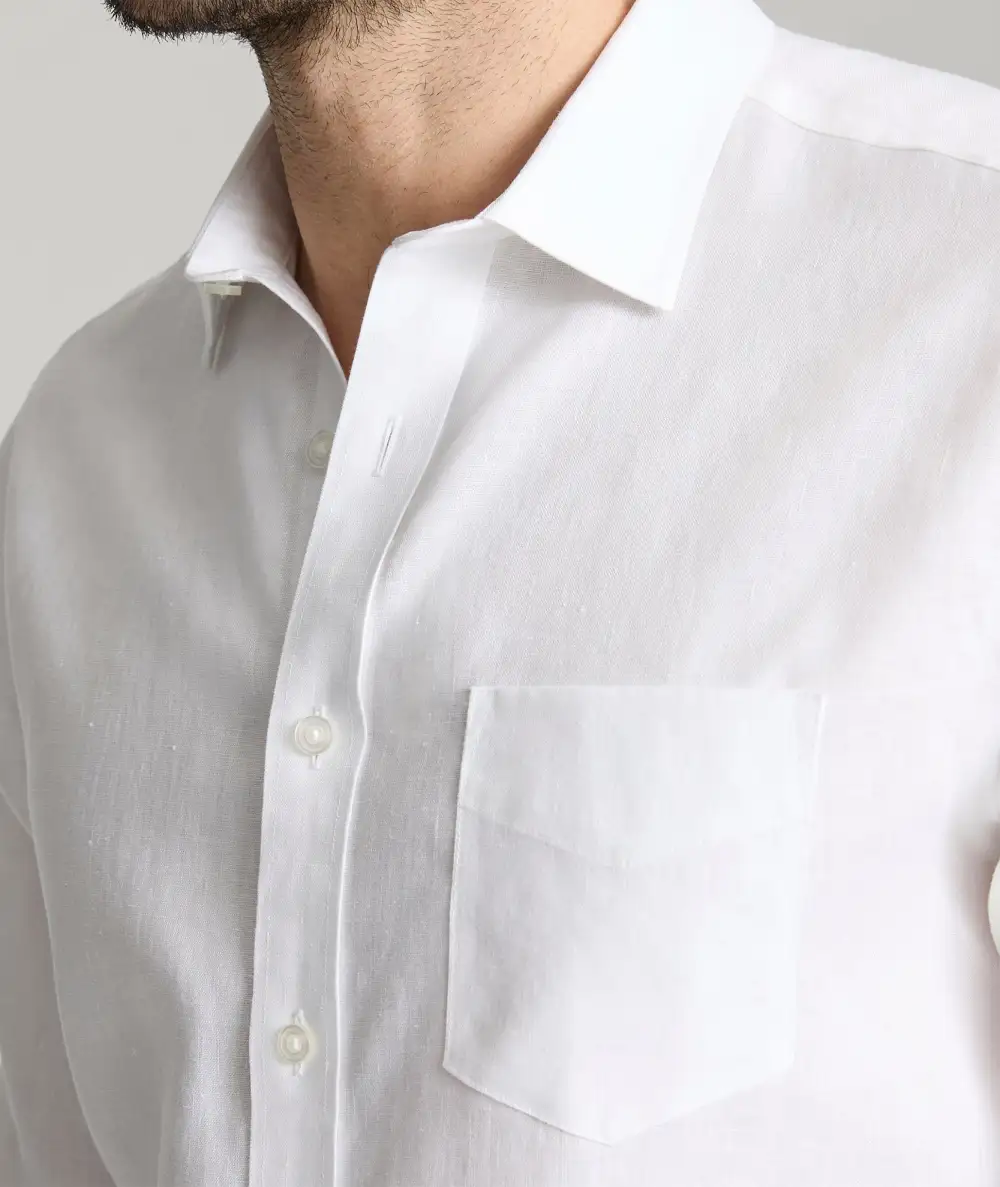 Wrinkle-Resistant Linen Vin Santo Shirt