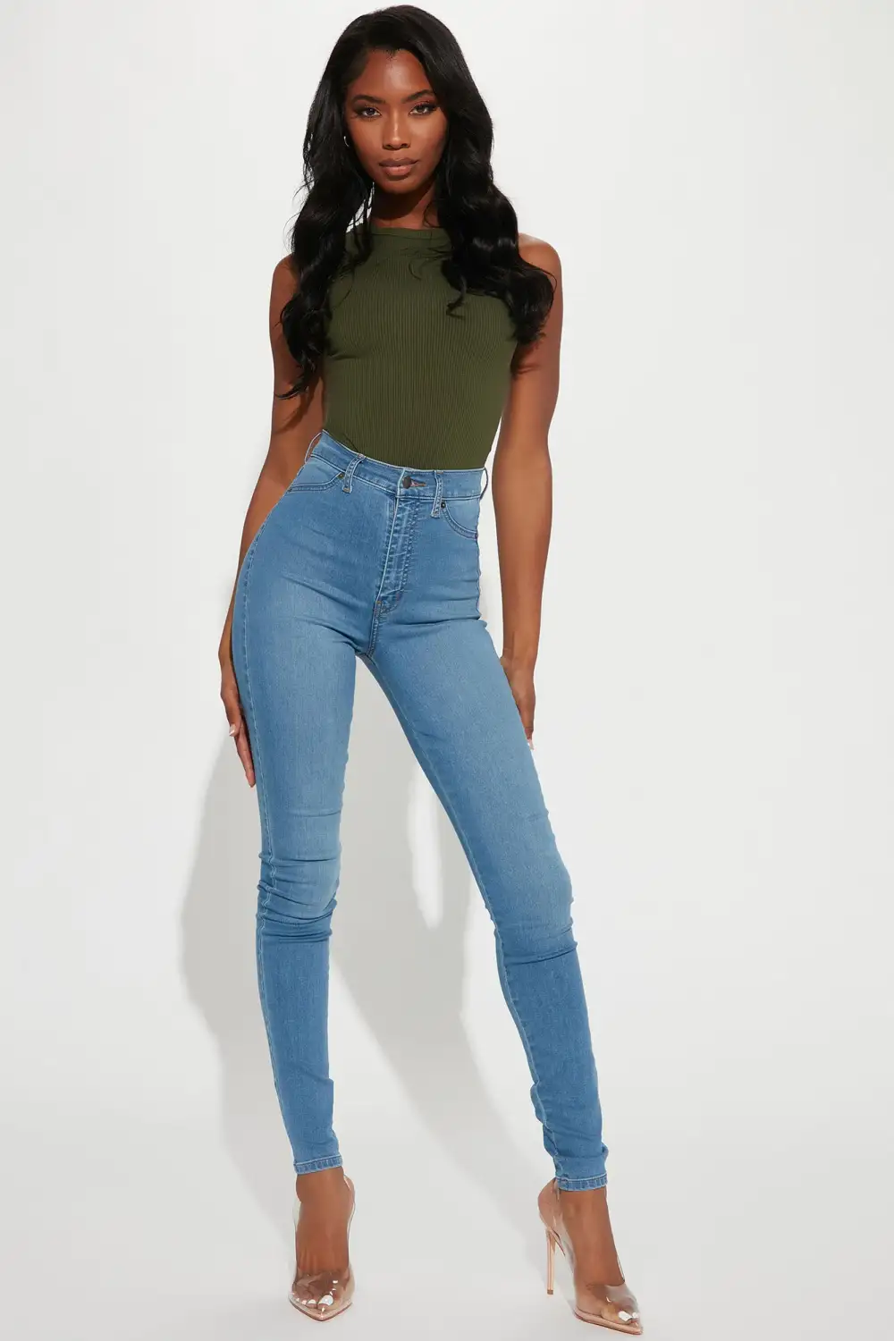Tall Flex Game Strong Super High Rise Skinny Jeans - Light Wash