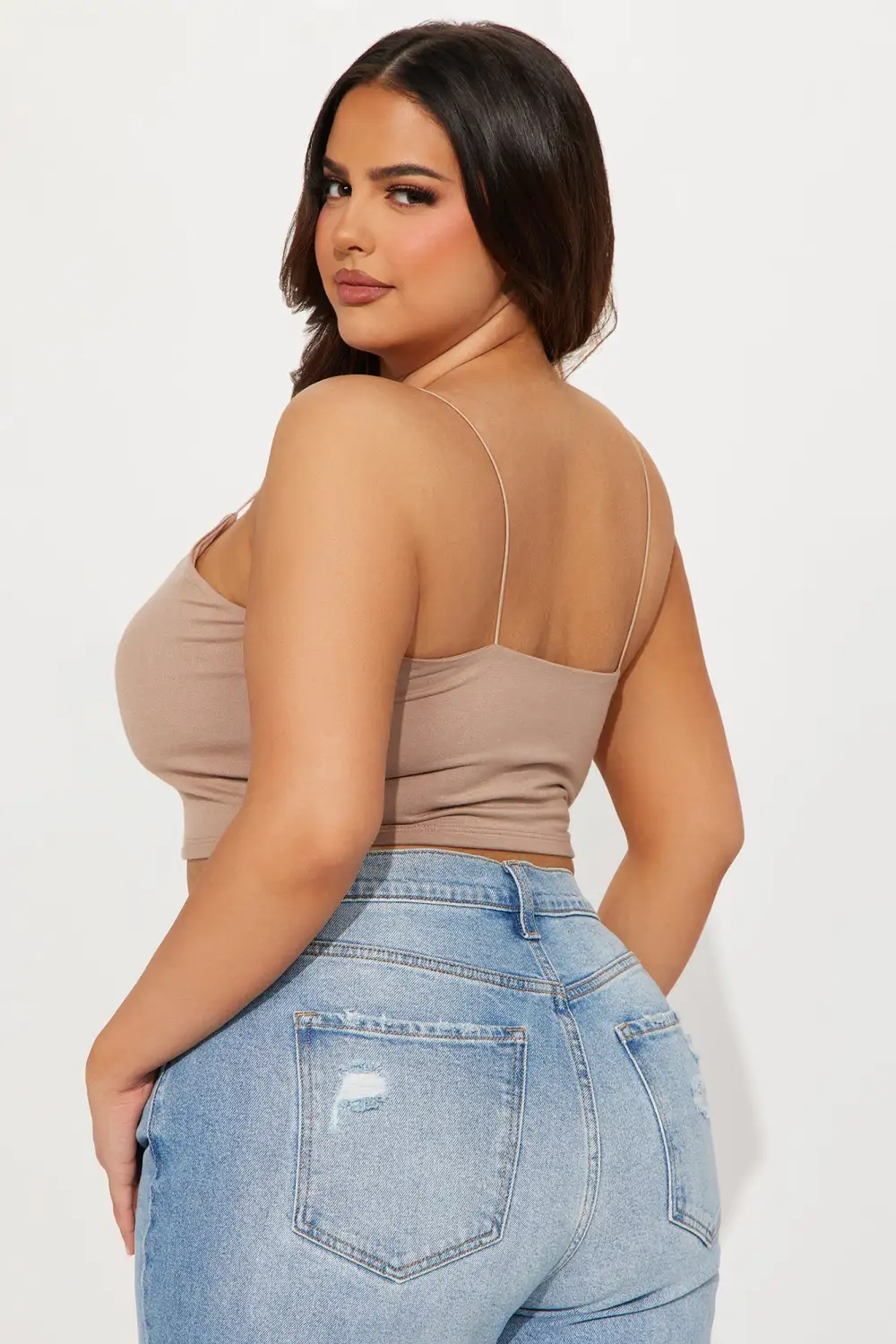 Kiki Super Cropped Top - Mocha