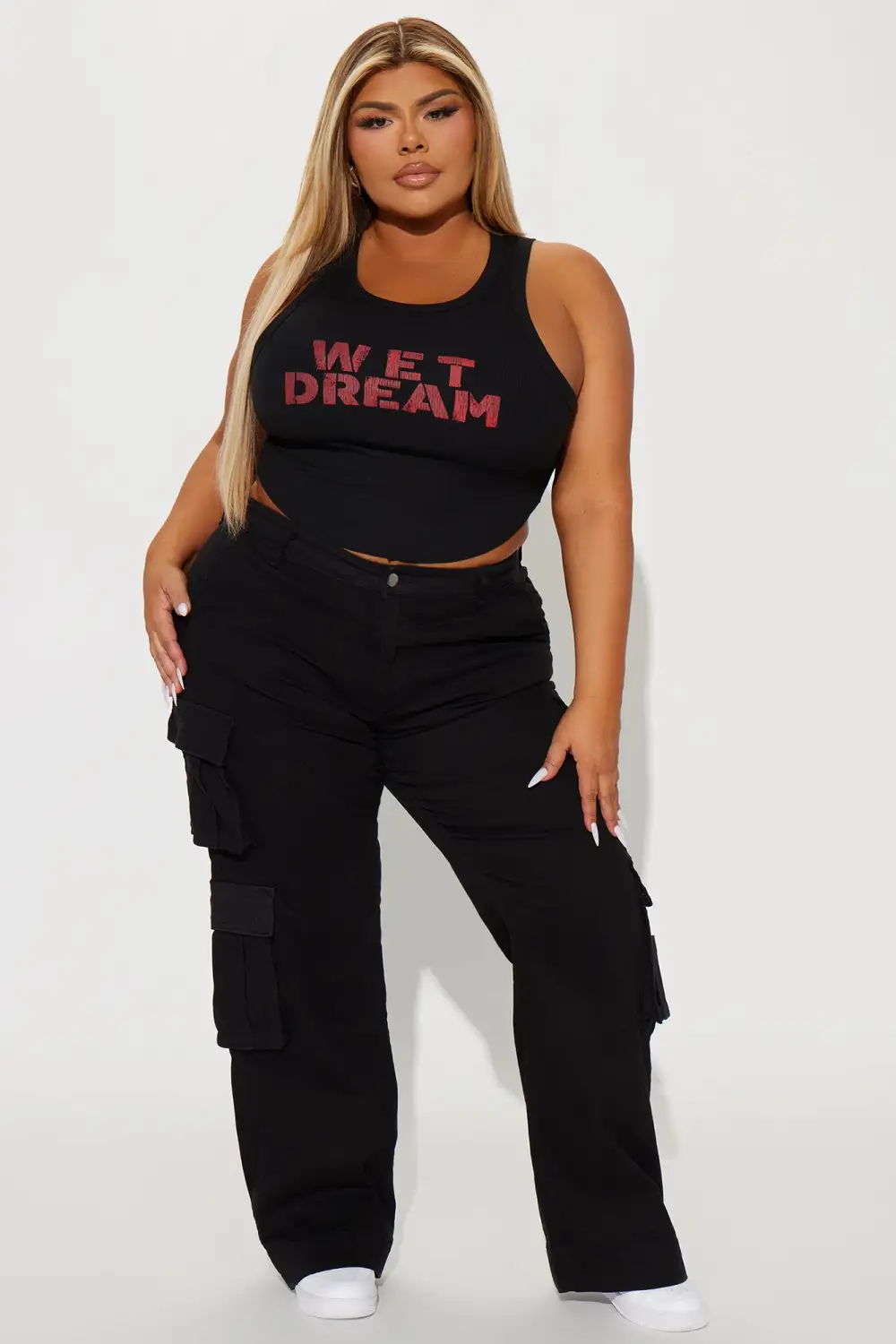 Wet Dream Ribbed Top - Black