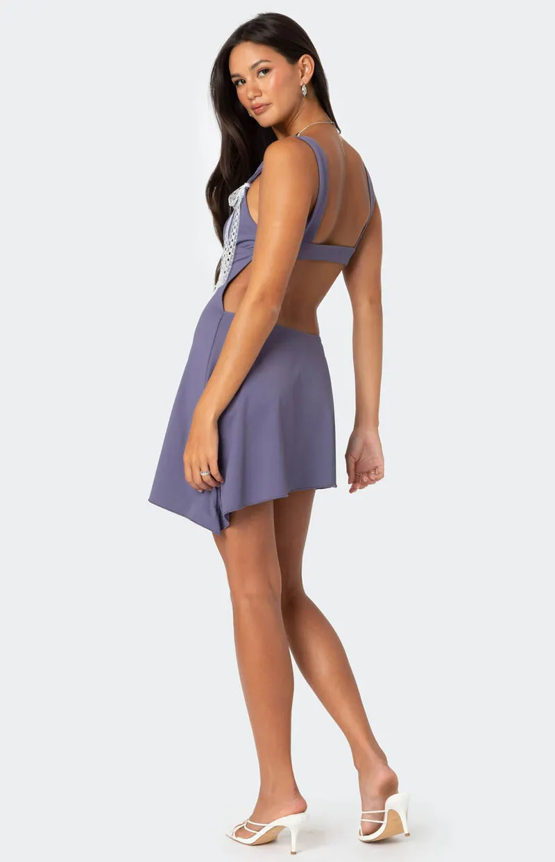 Edikted Cleo Open Back Mini Dress