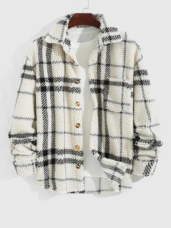 Men's Plaid Print Jacket