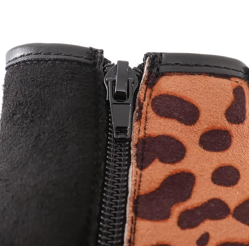 Split Cheetah Black Suede Booties