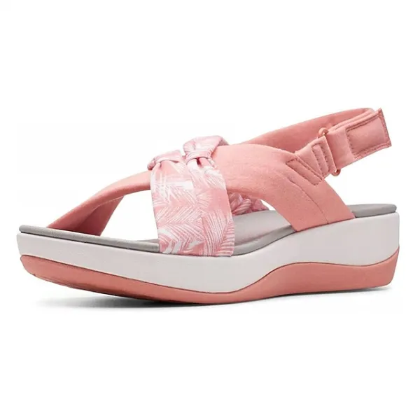 Women's Sandals Platform Sandals Plus Size Outdoor Daily Beach Summer Platform Open Toe Casual Minimalism Faux Leather Magic Tape Solid Color Black Red Blue