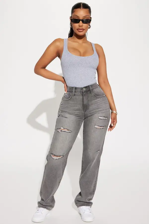 Zoey Racer Back Tank - HeatherGrey