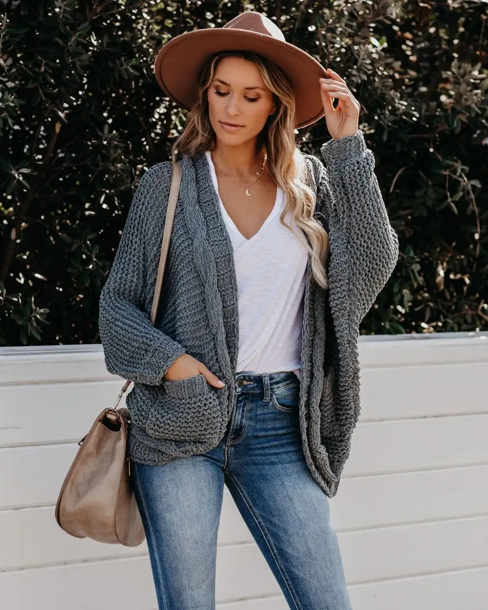 women's thick knitted cardigan coat knitted sweater
