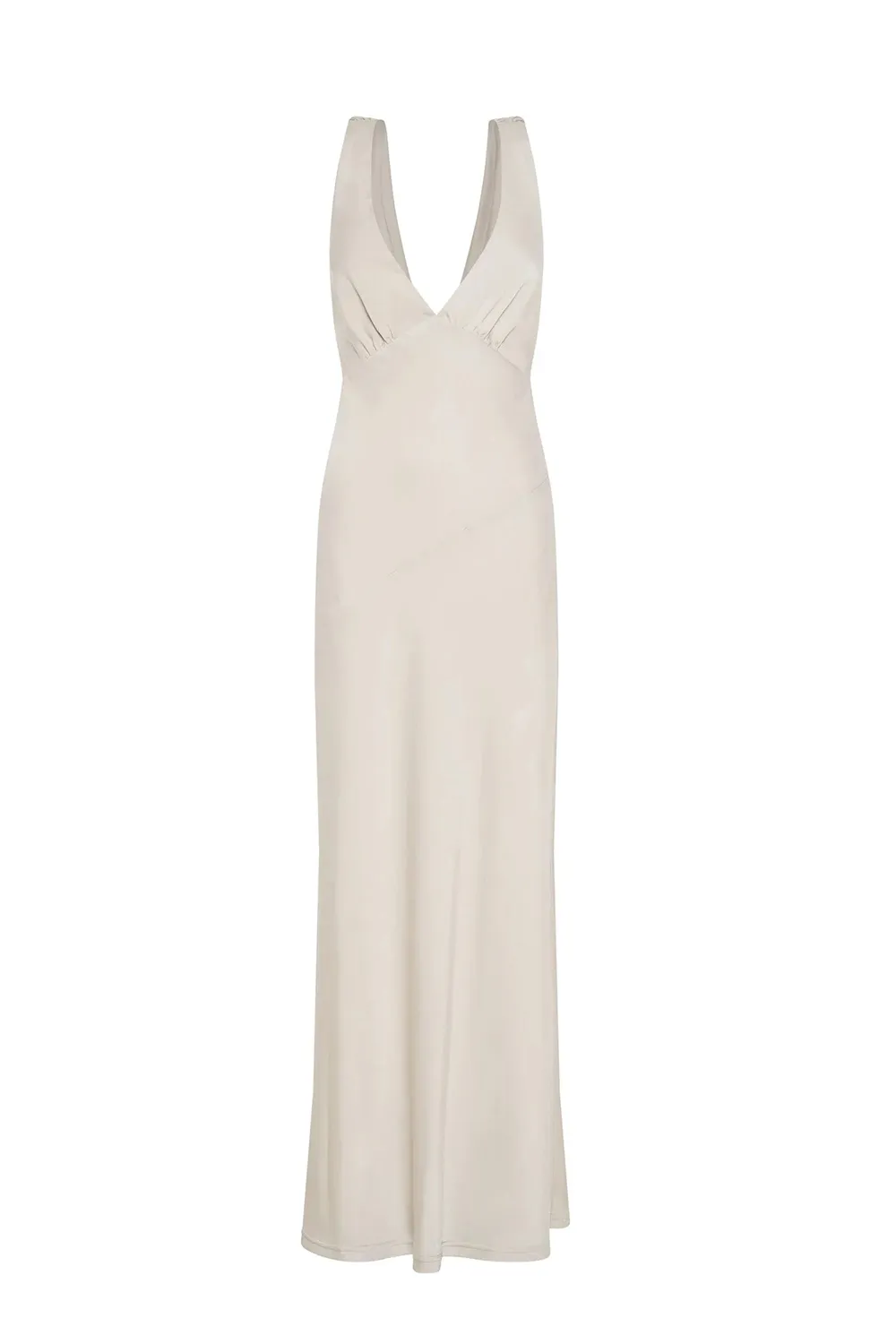 Maxi Satin Dress With Back Cowl