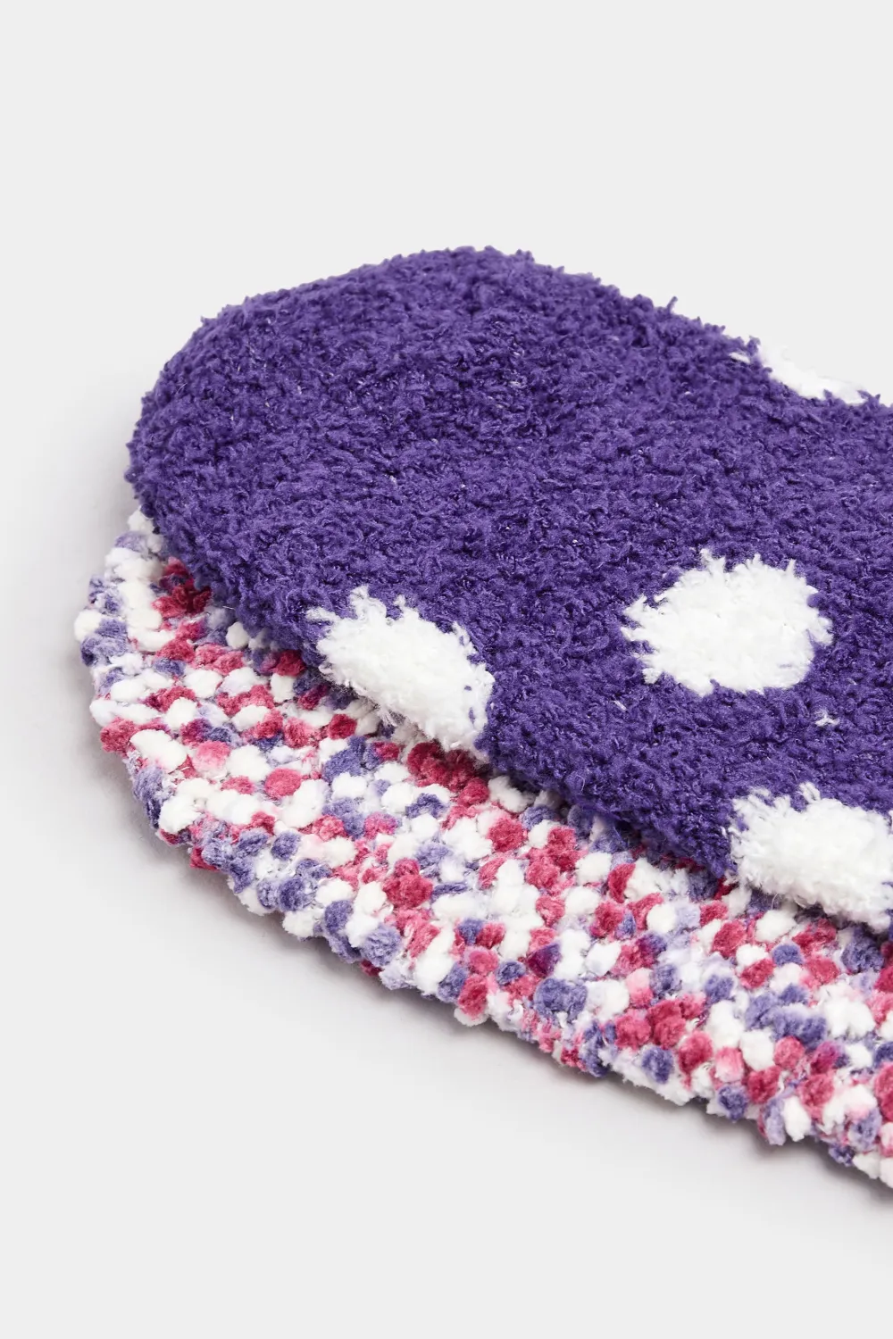 2 PACK Purple Fleece Ankle Socks