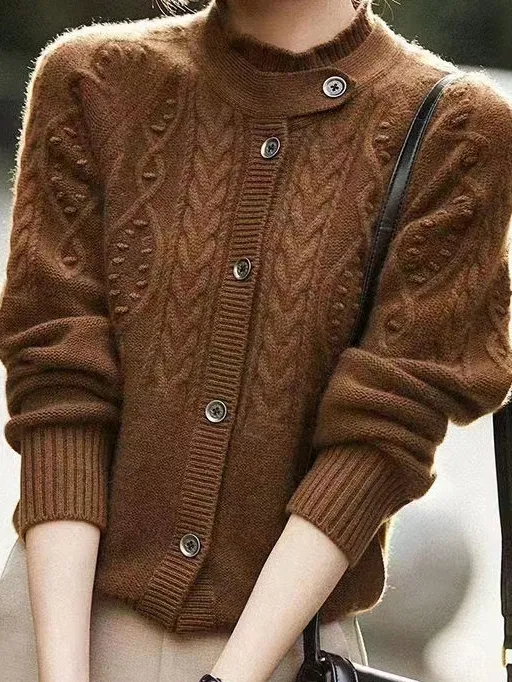 Vintage Twist Long Sleeve Sweater Cardigan