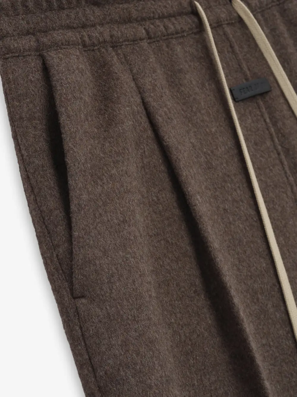 Brushed Wool Cashmere Wide Leg Pants